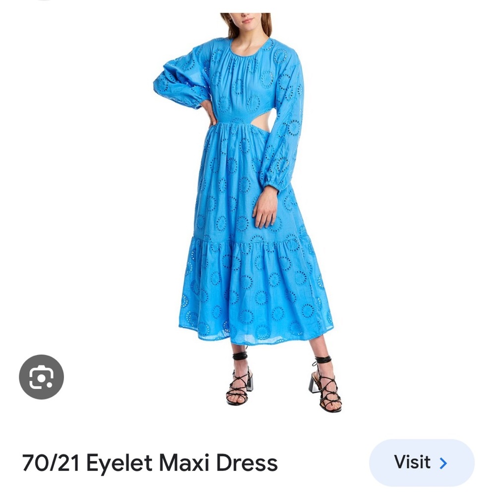 NWT 70/21 blue eyelet dress